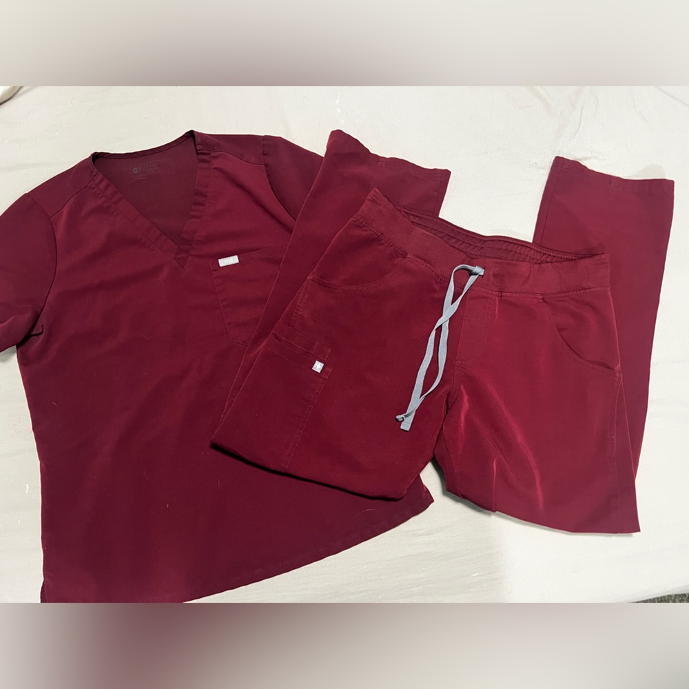 Figs burgundy women’s set